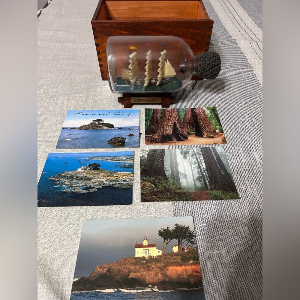 Cutty Sark Clippership 1869 Ship in a Bottle Authentic Models w Wood Stand & Box